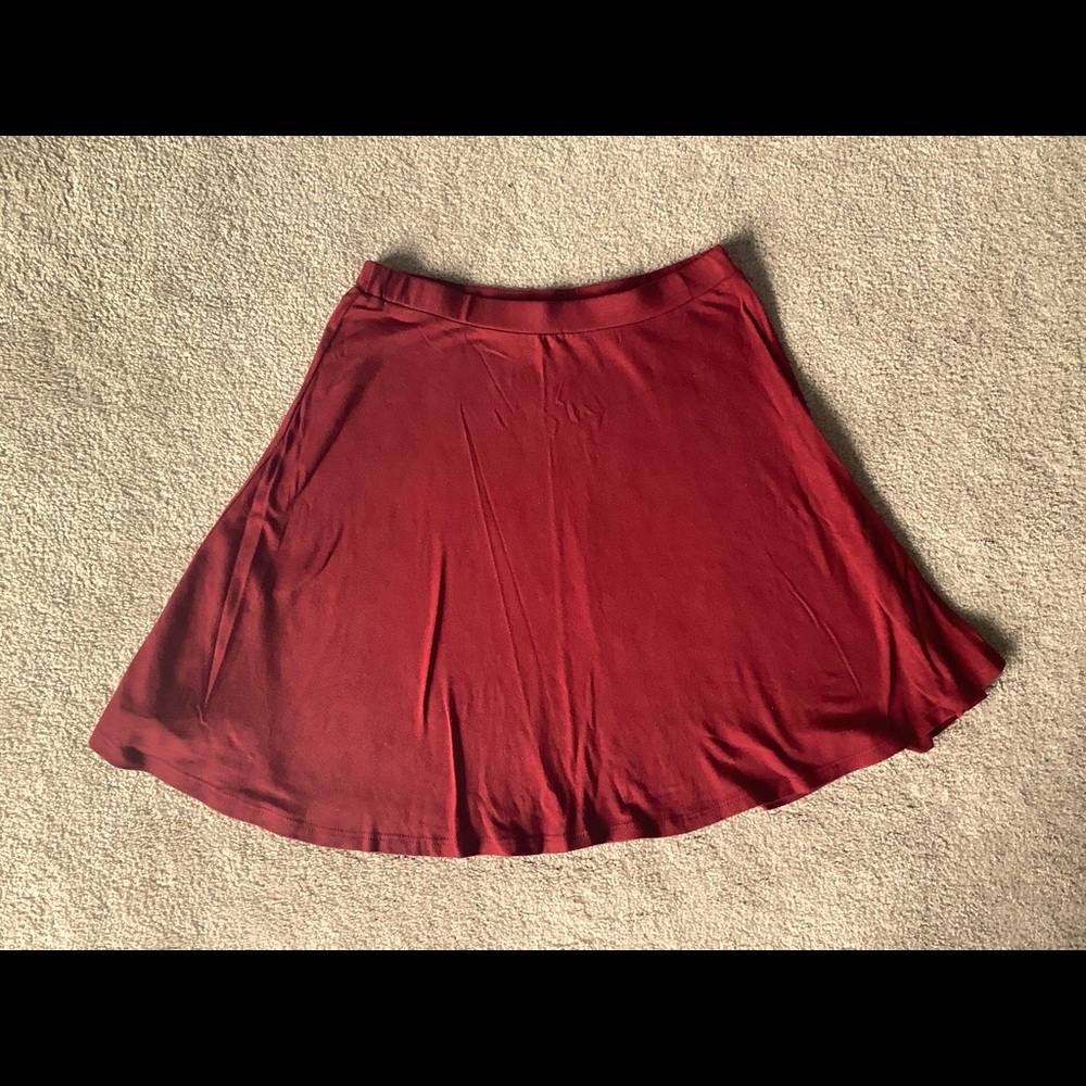 Burnt orange circle skater skirt (S)